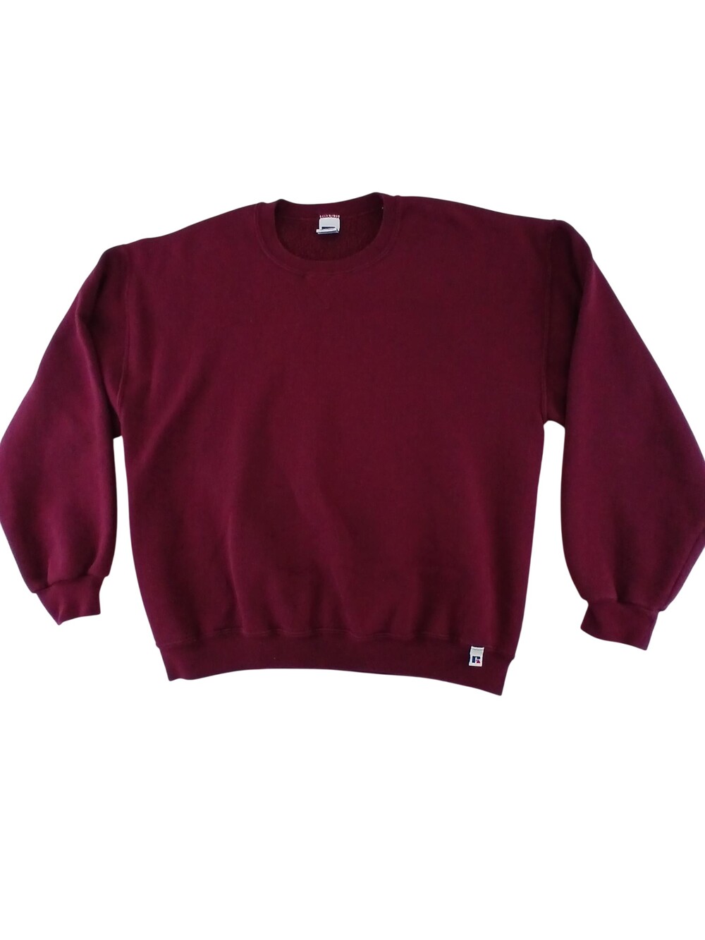 Russell Athletic Sweatshirt Mens XL Red Crewneck Fleece Pullover Blank Solid